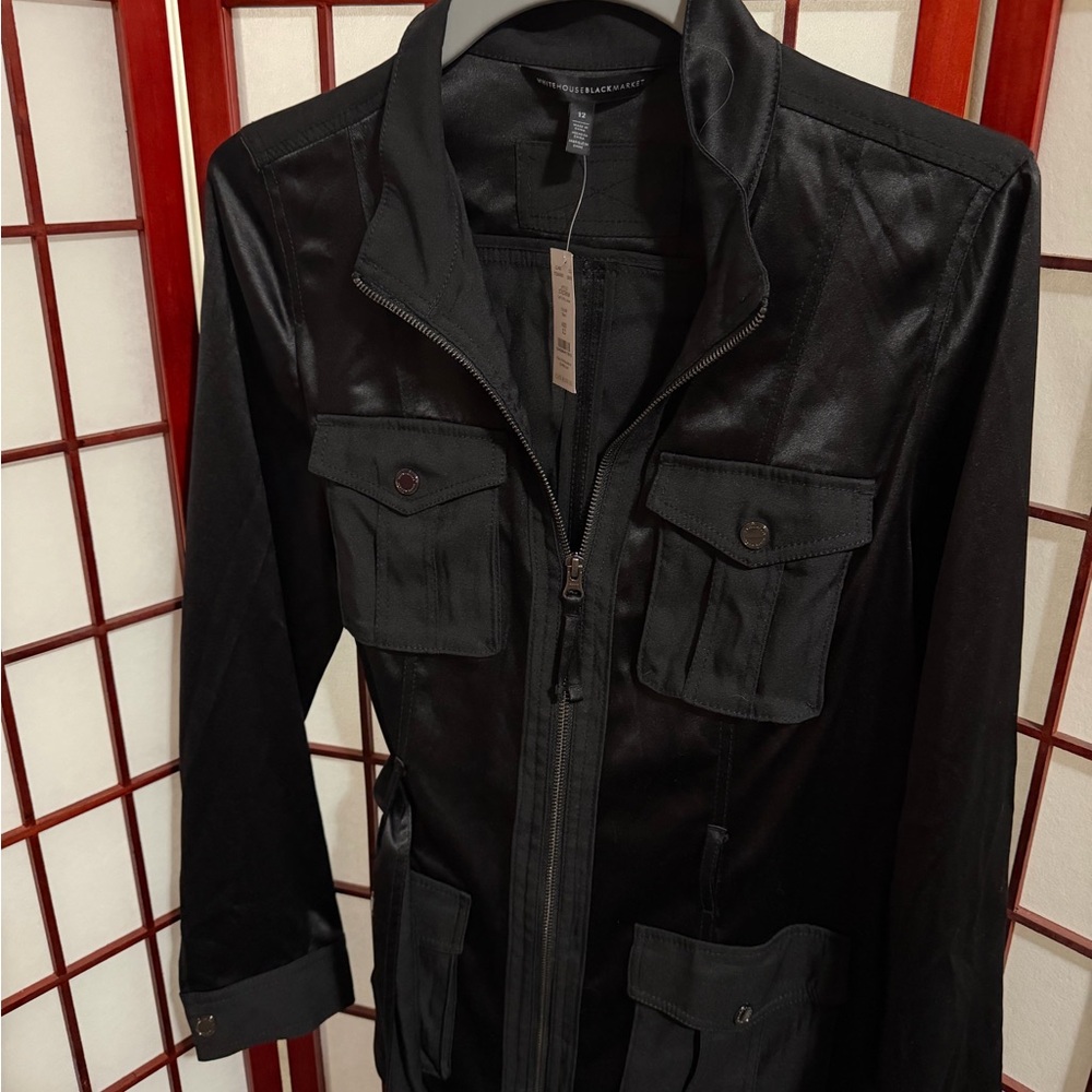 White House Black Market Black Field Jacket